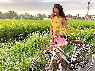 Teaching Cutie How To Ride A Bike And She Teaches Me How To Fuck All Night - Creampie