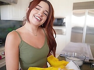 The Kitchen Glove Handjob - Vanessa Marie